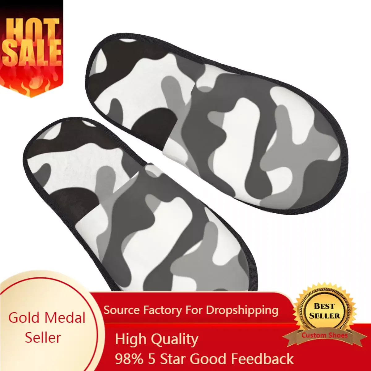 

Print Women Urban Camo House Slippers Cozy Warm Multicam Camouflage Memory Foam Fluffy Slipper Indoor Outdoor Shoes