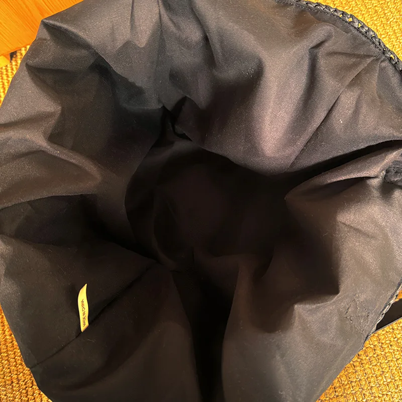 Designer Women Summer Holiday Straw Bag Vintage Summer Bucket Shoulder Bags pu Leather Spliced Beach Bag Casual Totes Handbag