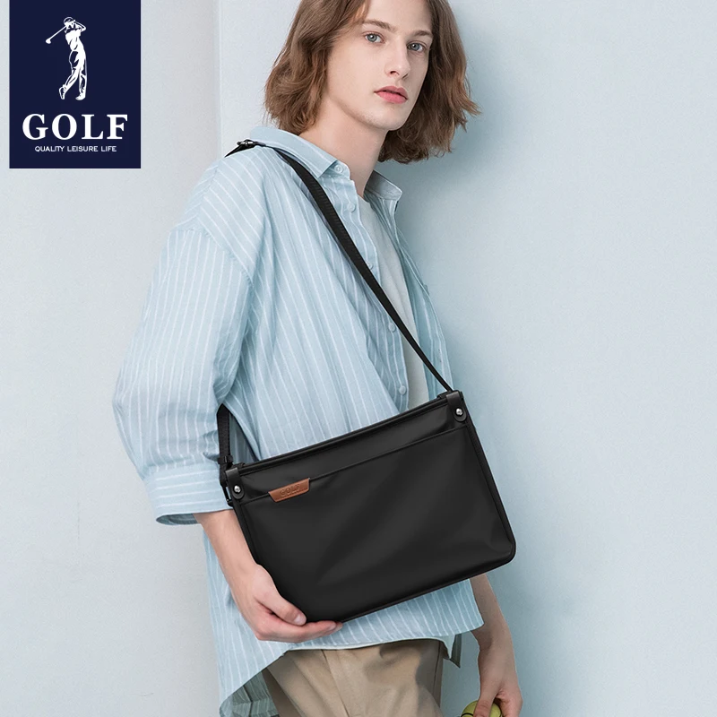 GOLF men's crossbody bag trendy brand casual shoulder bag large capacity canvas mailman commuting sports small backpack canvas bag mens messenger bag