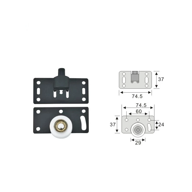 Sliding Door Rollers Window Pulley 2sets heavy sliding door bearing wheel pulley kit for cupboard door mute wheel sliding wardrobe pulley