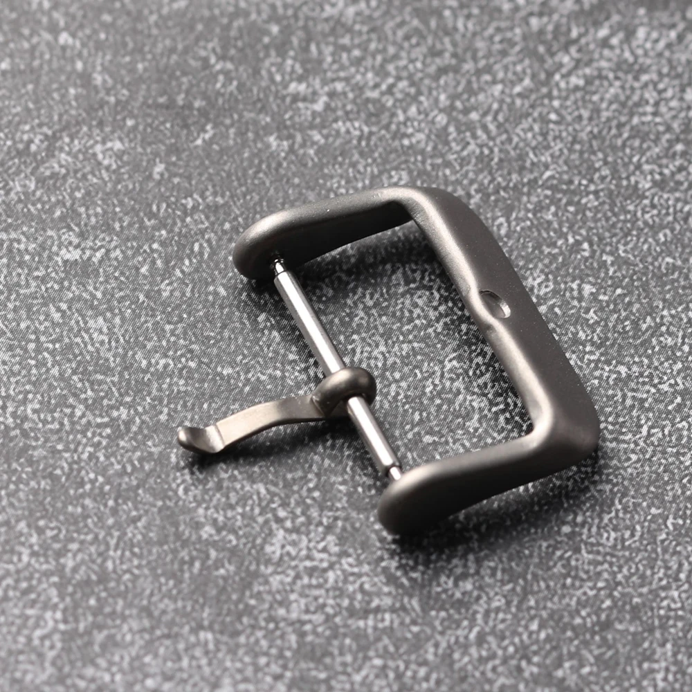 Premium Titanium Alloy Retro Leather Strap Buckle - Small Hole Metal Watch Accessory