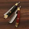 Manual Straight Razor Set Japanese High Carbon Steel Natural Wood Folding Shaving Knife Kit Sharp Ready To Use Barber Shop 4