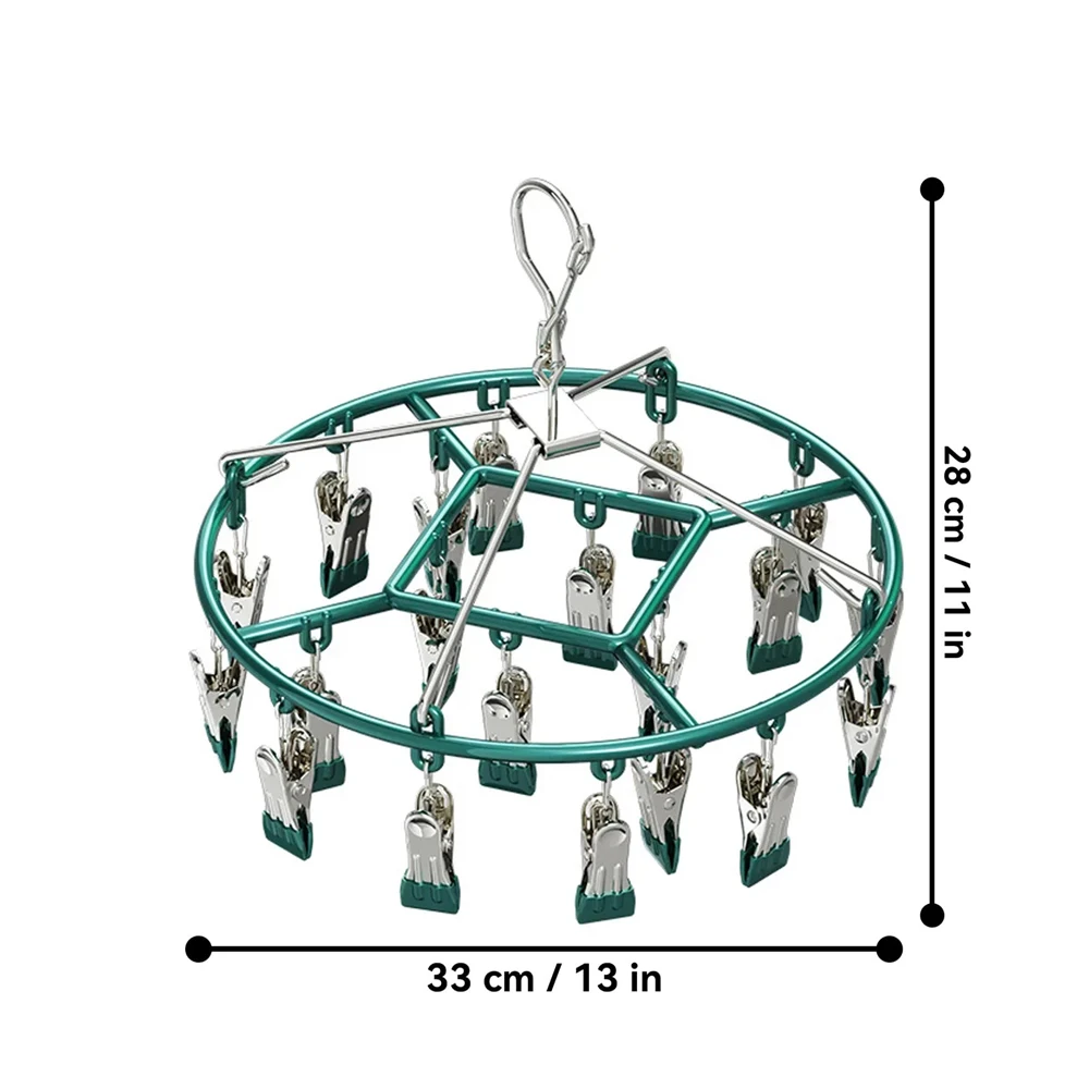 Stainless Steel Clothes Drying Hanger Windproof Clothing Rack Clips Sock Towel Bra Laundry Airer Hanger Underwear Socks Holder 6