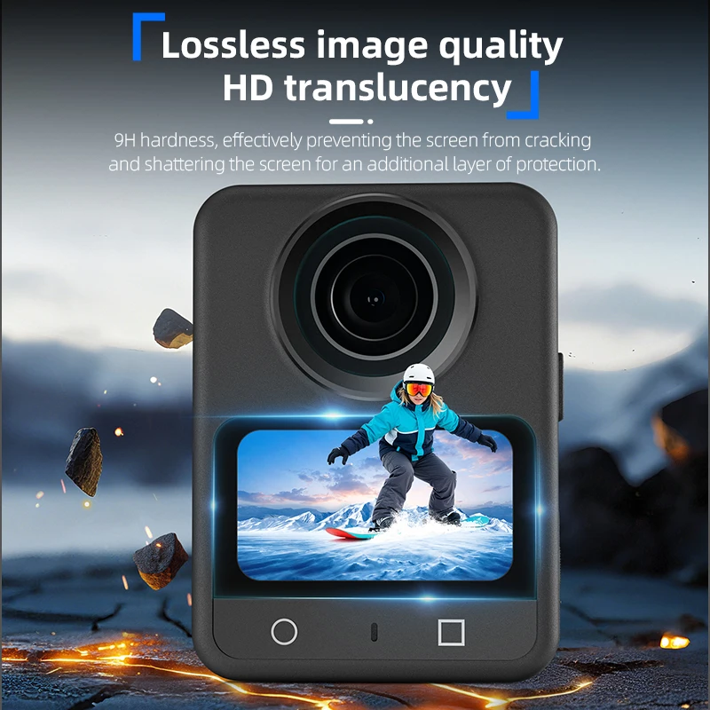 Osmo 360 Tempered Glass Film, HD image quality with 9H screen protection.