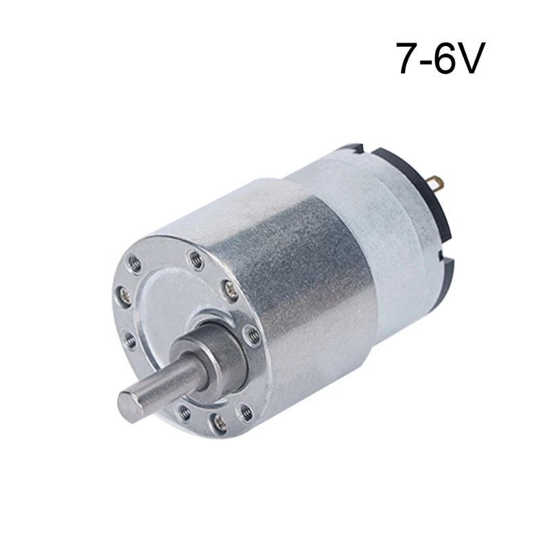 6V/12V/24V High Torque Electric Micro Speed Reduction Geared Motor 7RPM to 960RPM Eccentric Output Shaft JGB37-520