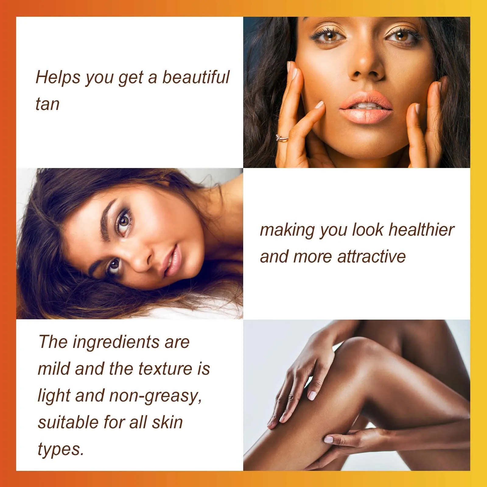 Summer Beach Long Lasting Tanning Body Quick Self Tanning Cream Bronzer Lotion Man Women Sunburn Repair Gel Fake Tan Lotion 100g