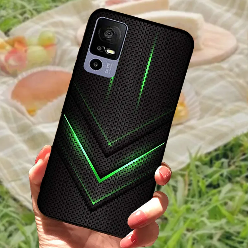 Sleek Black Shockproof Soft TPU Phone Case - Elegant Fashionable Protection