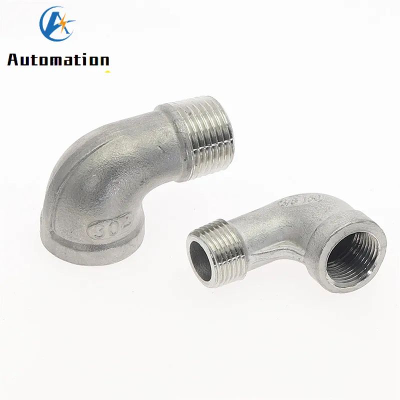 BSPT 1/8" 1/4" 3/8" 1/2" 3/4" Stainless Steel SS304 Female x Male Fuel Street 90 Elbow Threaded Pipe Fittings for Water Gas Oil pipe fitting hose pipe fitting