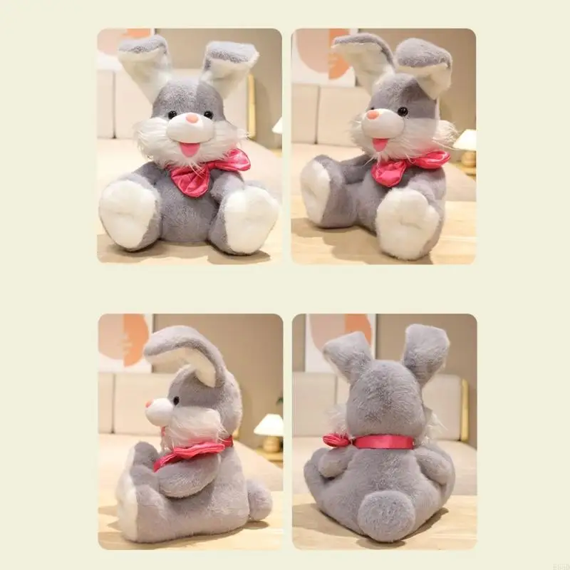 Sound Recording Plush Stuffed Toy Singing Rabbit Electric Hide-and-seek Toy E65D