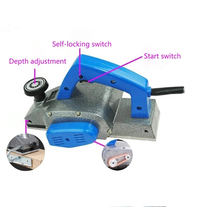Machine of carpentry and 220 v power wood planer High-power multi-function electric planer 1000 w 1pc 6