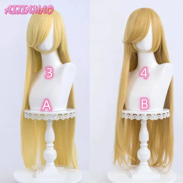 Anime Summer Time Rendering Light Milk Gold Long Straight Hair Cosplay Wig  Prop