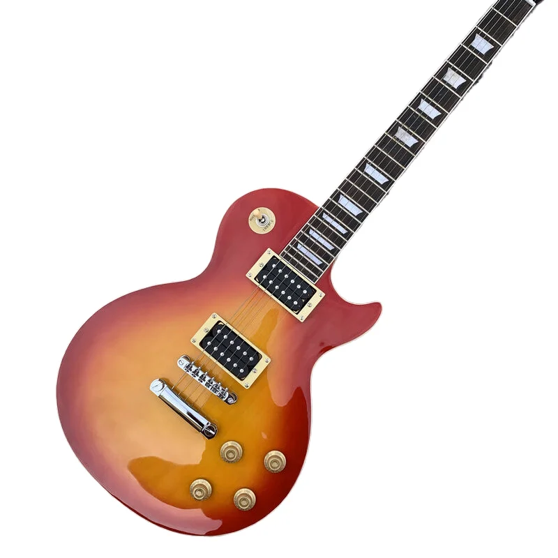 

In stock LP all-in-one electric guitar light color body rose wood fingerboard nine horse pickup jade knob fret binding can be cu