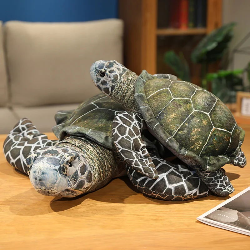 Simulation Sea Turtle Plush Toy Sea Turtle Plushies Soft Kawaii Stuffed Tortoise Animal Toy Home Decoration Birthday Gifts