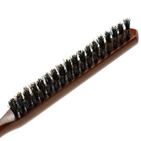 Peigne moelleux en poils de sanglier naturels, manche en bois, brosse à cheveux antistatique, peigne de barbier, Massage du cuir chevelu, outil de coiffure 6
