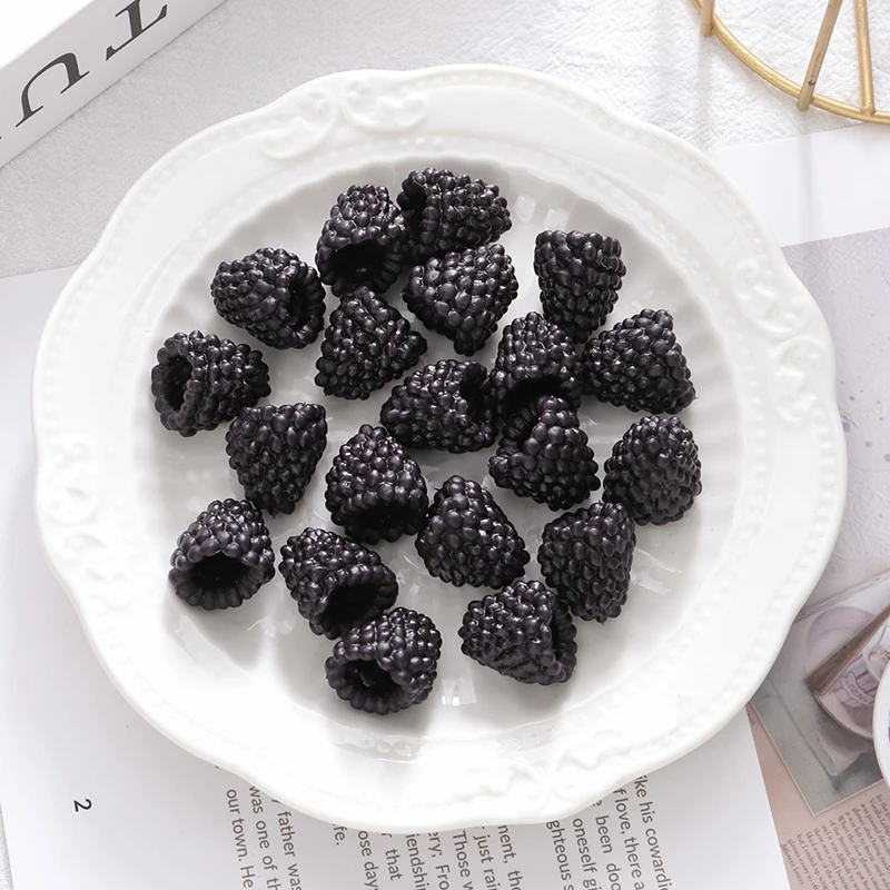 5/10 Stück Künstliche Früchte Simulations-Himbeeren Modell PVC Fake Food Deko-Ornamente für Obstläden Schaufenster-Requisiten DIY Kuchendekoration – Detail 9