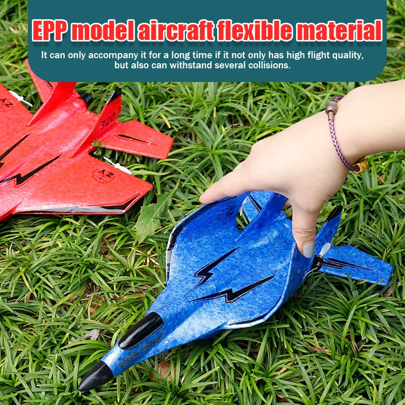 Parkten 2.4G 2CH Glider RC Ariplane P320 Fixed Wing Fighter Aircra Hand Throwing Foam Outdoor Toys For Boys Birthday Gift 6