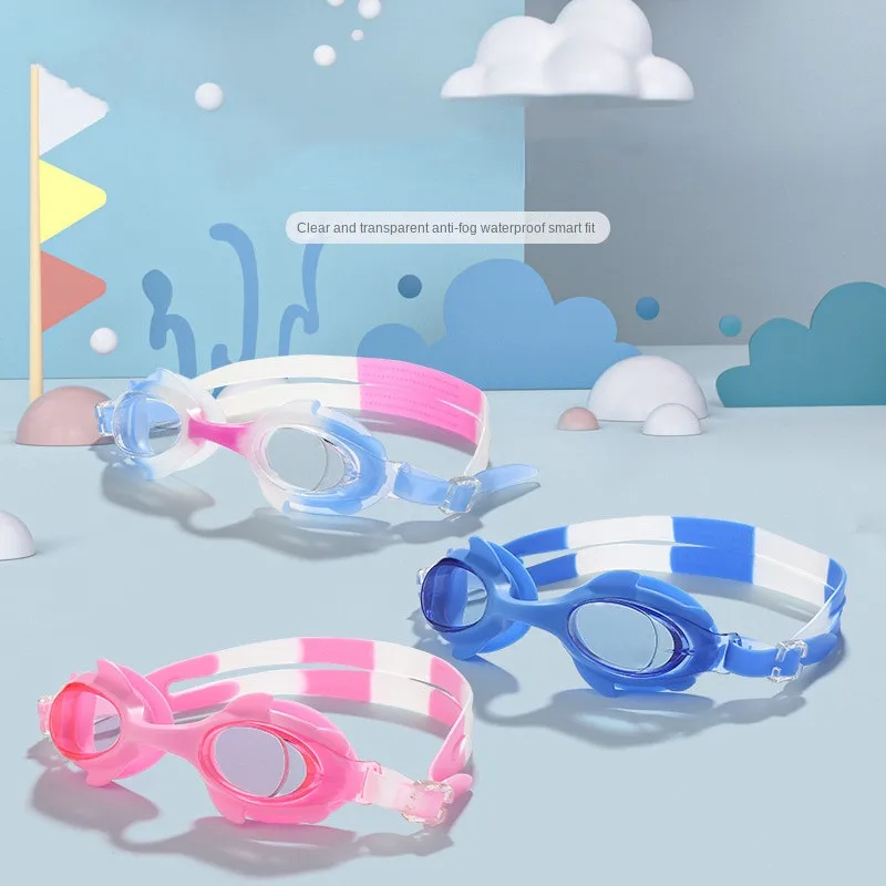 

Adjustable Children Swimming Goggles Boys Girls HD Anti-fog Swimming Goggles with Earplugs Kids Swimming Training Swim Eyewear