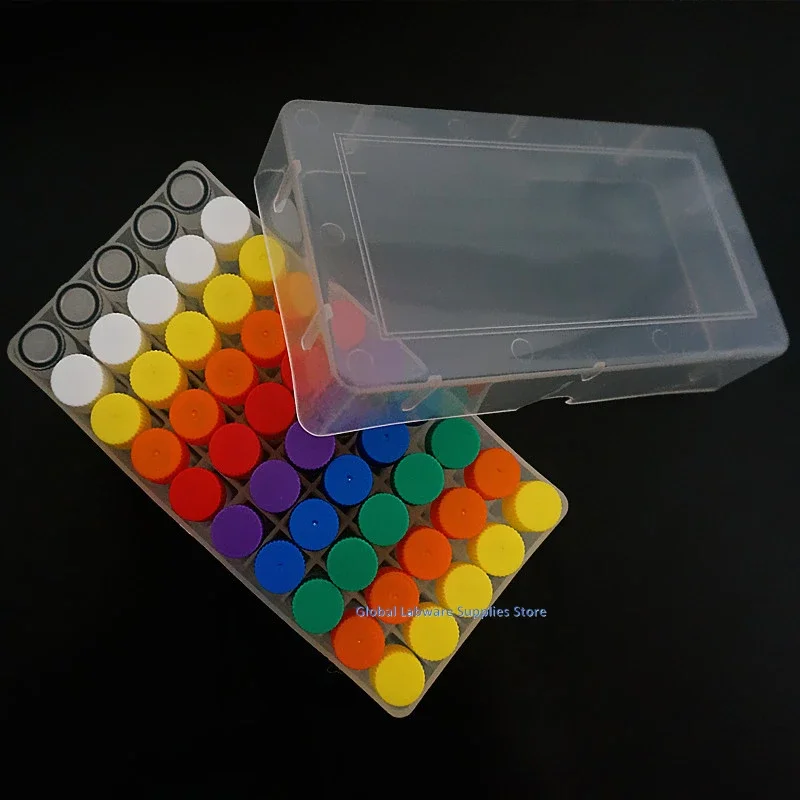 1Set Include One Piece 50- Lattice Storage Box For Store Cryovial+50Pieces 1.8ml Plastic Refrigerating Tube
