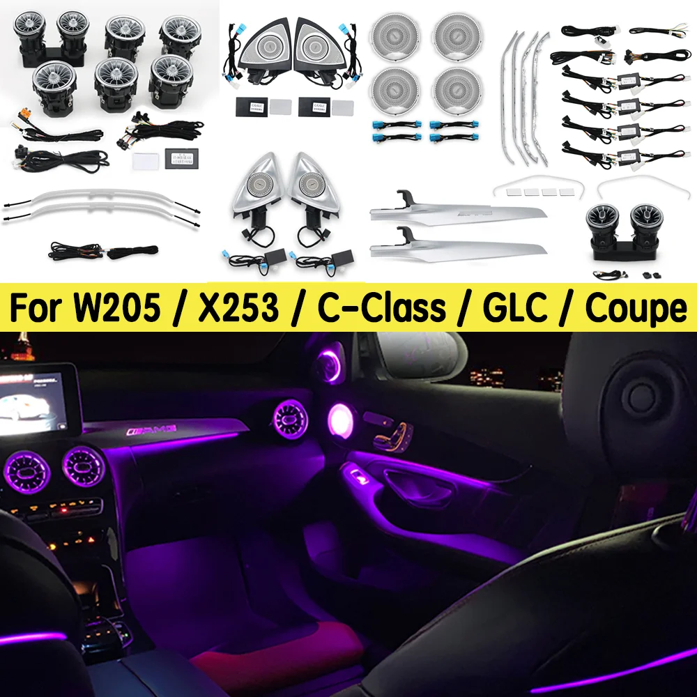 Per Mercedes Benz W205 X253 Coupe Glc Classe C 64 Colori Luci A Led Ambientali Turbo Air Vents Accessori Per Auto Tuning Auto Appliance