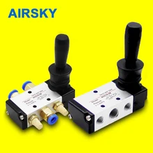 

Manual Operated Control Air Valve 4H210-08 4H310-10 4H410-15 Hand Lever Valve 5 Port 2 Position 5/2 Way Plate Reversing