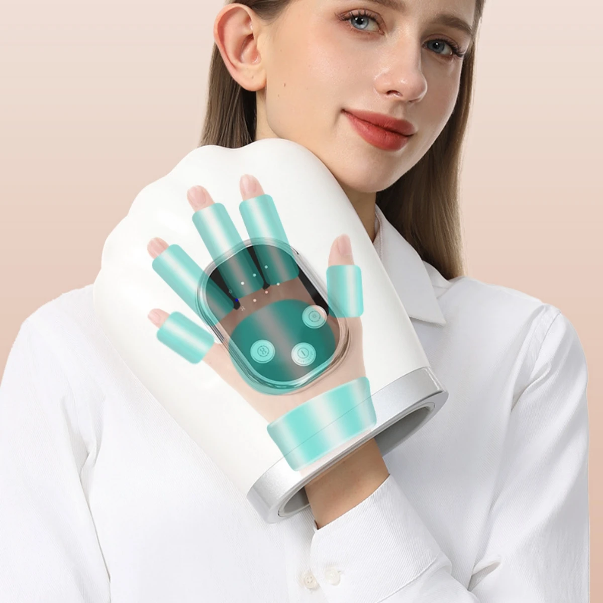 Cordless Hand Massager with Heated Compression for Relaxation