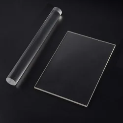 Acrylic Clay Roller and Sheet Set for Crafting and Sculpting (2Pcs)