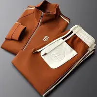 Ensemble veste et pantalon de sport et de loisirs pour hommes, LOGO brodé, marque de fête de rue pour jeunes, mode printemps et automne, 2 pièces 2