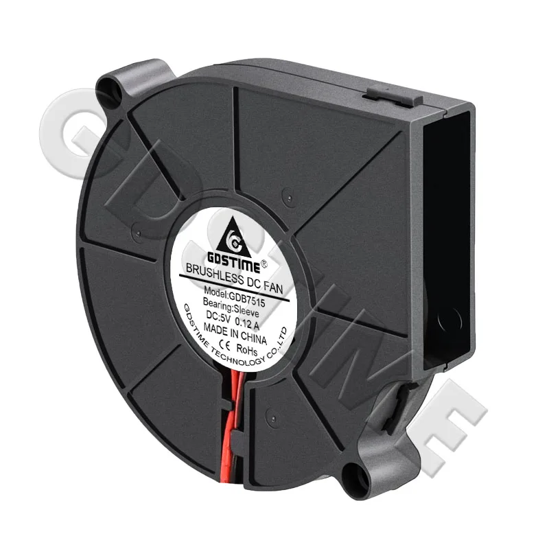 Gdtime-ventilador Radial Turbo 5015 dc 5v Usb 7530 Roteador sem Escova Cooler 12032 Bola Dupla 120 mm Ventilador Portátil Industrial Pcs - Imagem 3