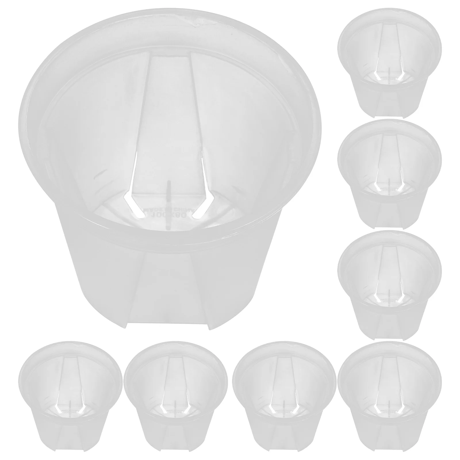 

10 Pcs Transparent Flower Pot Pots Clear for Plants Plastic Nursery Flowers Orchid