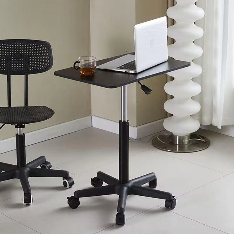 Laptop Desk Stand Movable Lifting Small Desk with Pulleys Livingroom Sofa Side Table Mobile Lift Standing for Podium
