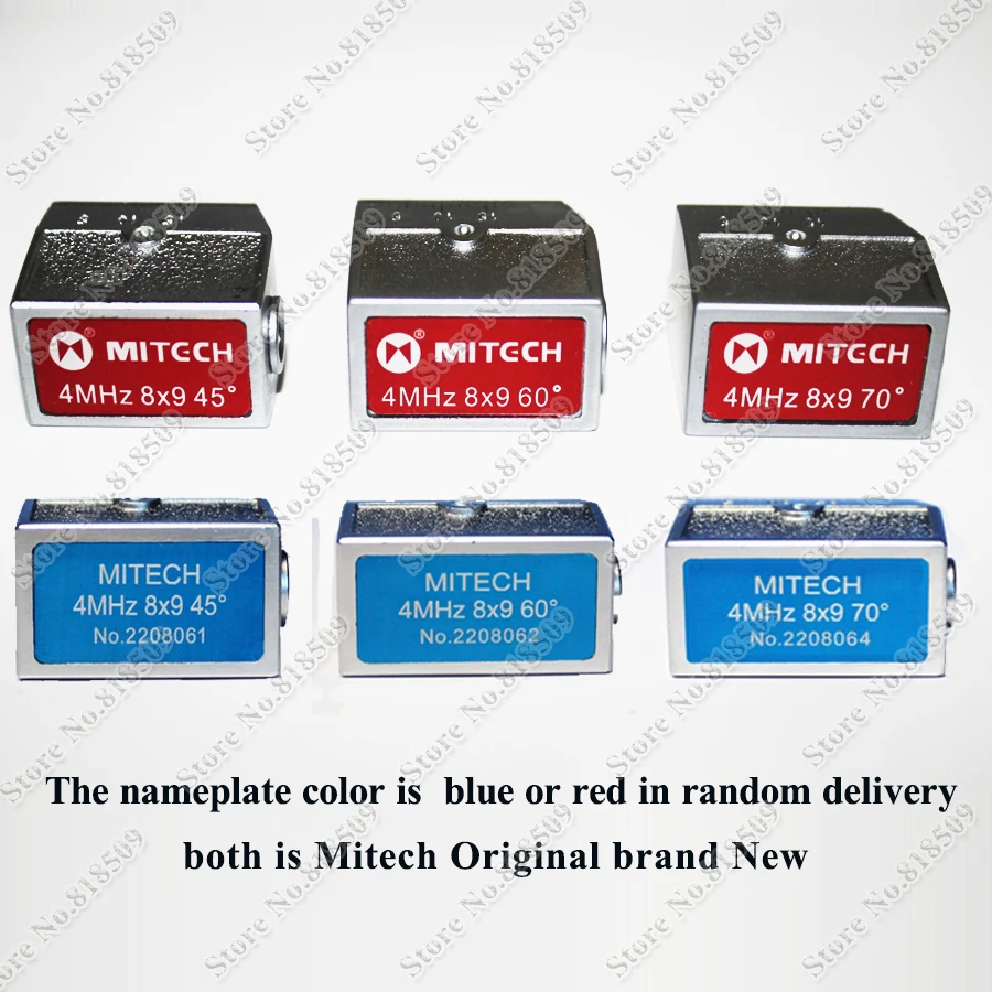 Mitech 4MHz 8x9mm 30 45 60 70 80 Degree Angle Beam Probe Transducer for Ultrasonic Flaw Detector