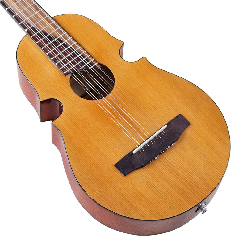 10 String acoustic guitar strings acoustic guitar 34inch Travel Guitar Natural High Gloss without EQ for Beginner