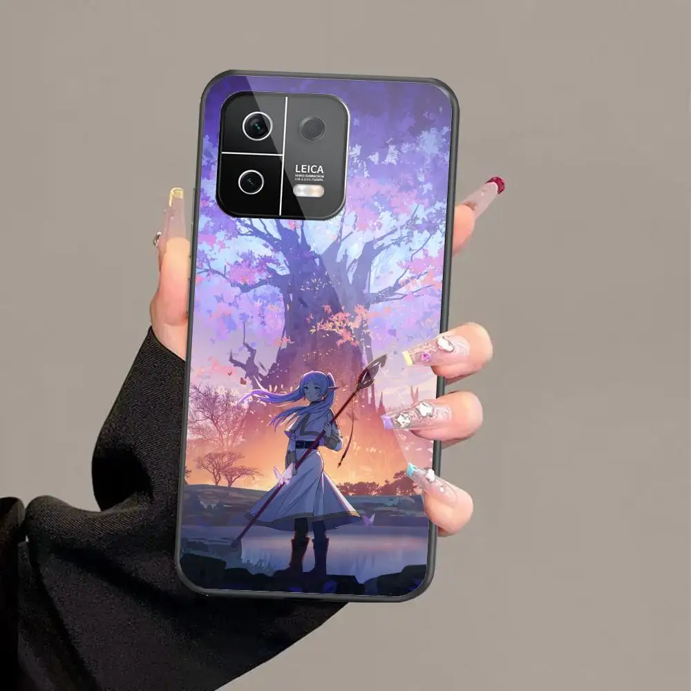 Premium Black Glass Phone Case - Frieren Beyond Journeys End Edition