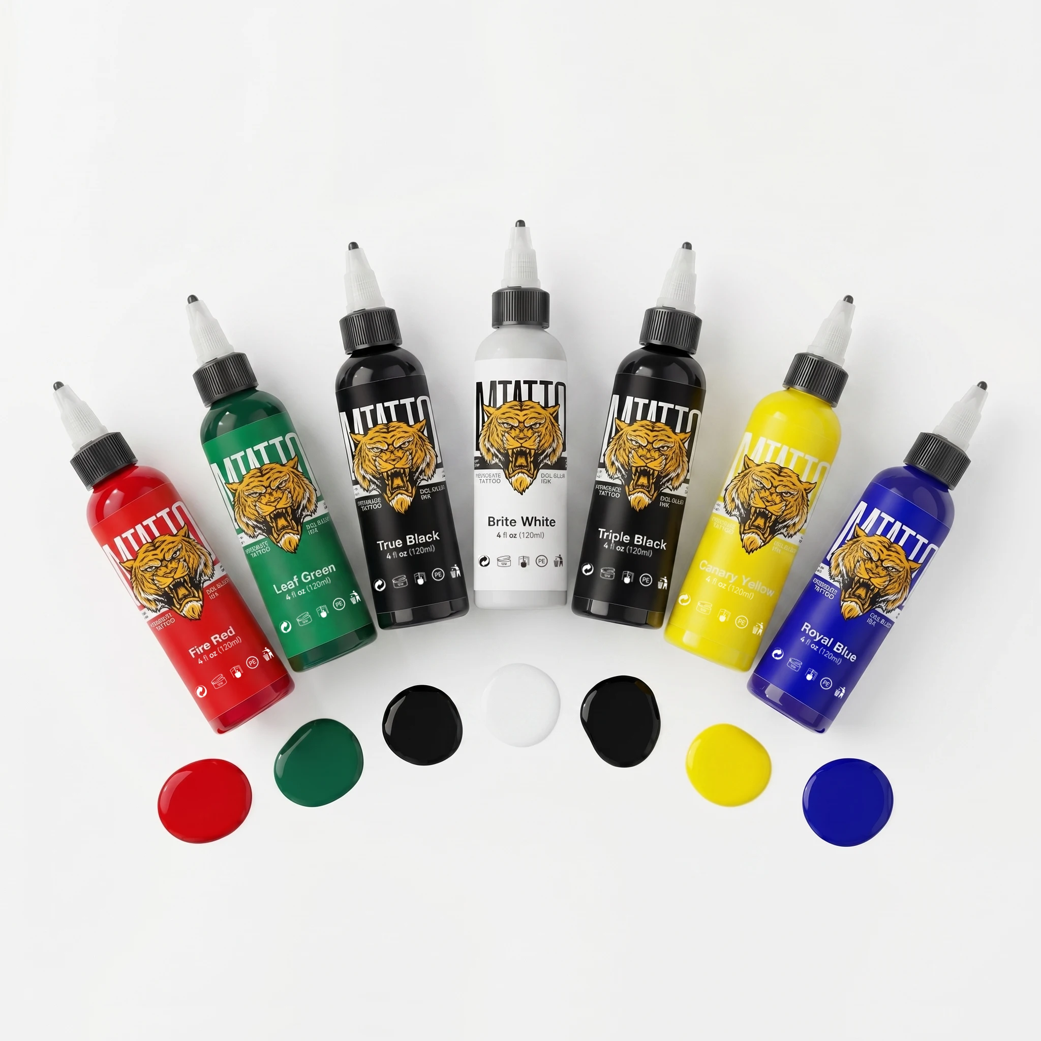 Inchiostro per tatuaggi professionale da 120 ml, pigmento multicolore per tatuaggi fai da te, inchiostro per pratica di tatuaggio, pittura per body art per tatuatori - immagine 2