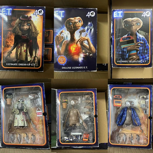 Original NECA The Extra-Terrestrial 40Th Anniversary Deluxe Ultimate  Telepathic Dress-up E.T. Action Figure Collection