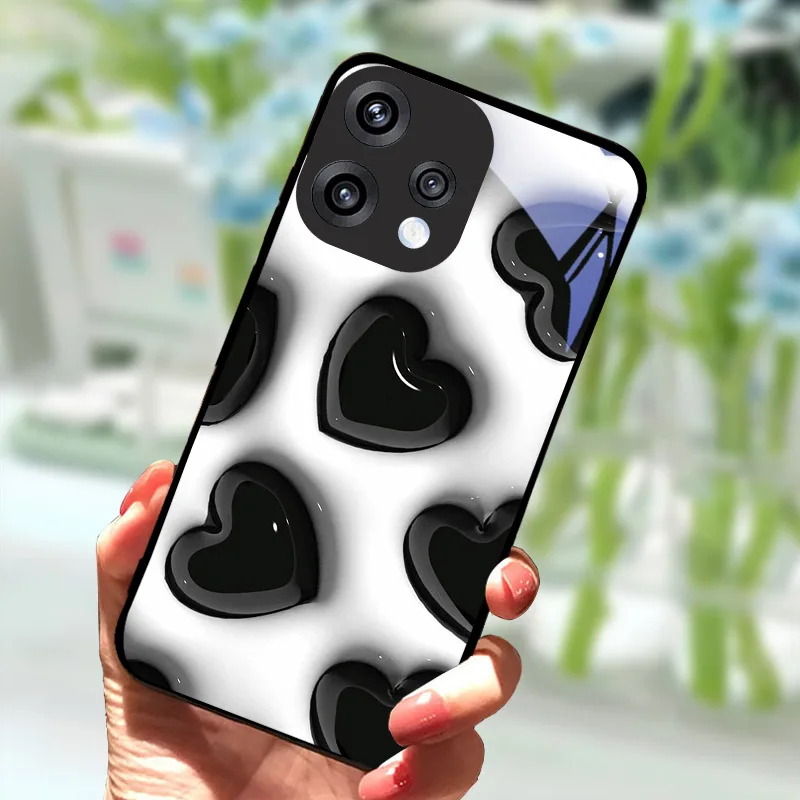 Luxury Hard PC Tempered Glass Phone Case Back Cover