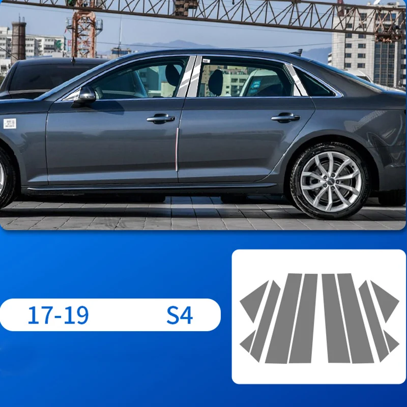 

For Audi S3 S4 2014-2022 TPU Transparent Protection Film Car Exterior Windows BC Center Pillar Strips Car Sticker Accessories