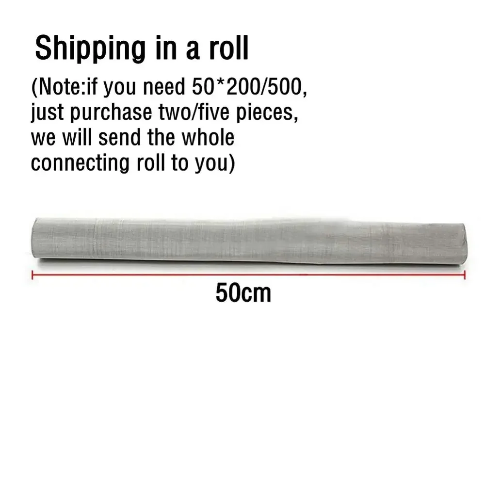 4-500 Mesh Metal Mesh Filter Net Metal Mesh Filter Food Grade 304 Stainless Steel Home Kitchen Water Food Bean Powder Oil Filter Screen Filtration