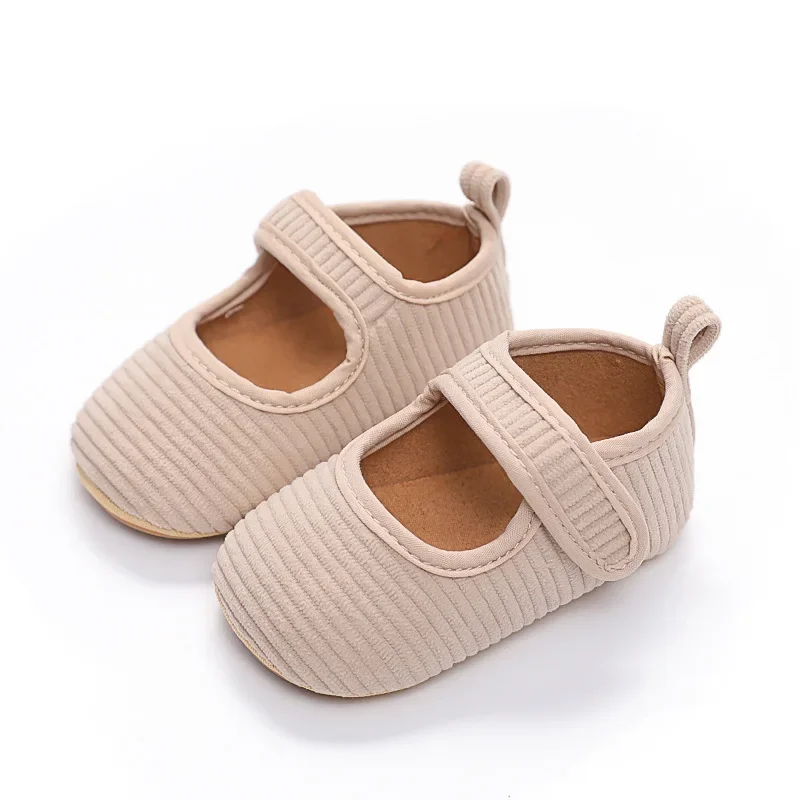 Autumn Baby Girls Boys Non-Slip Corduroy First Walking Shoes Soft Sole Solid Infant Sock Shoes 2