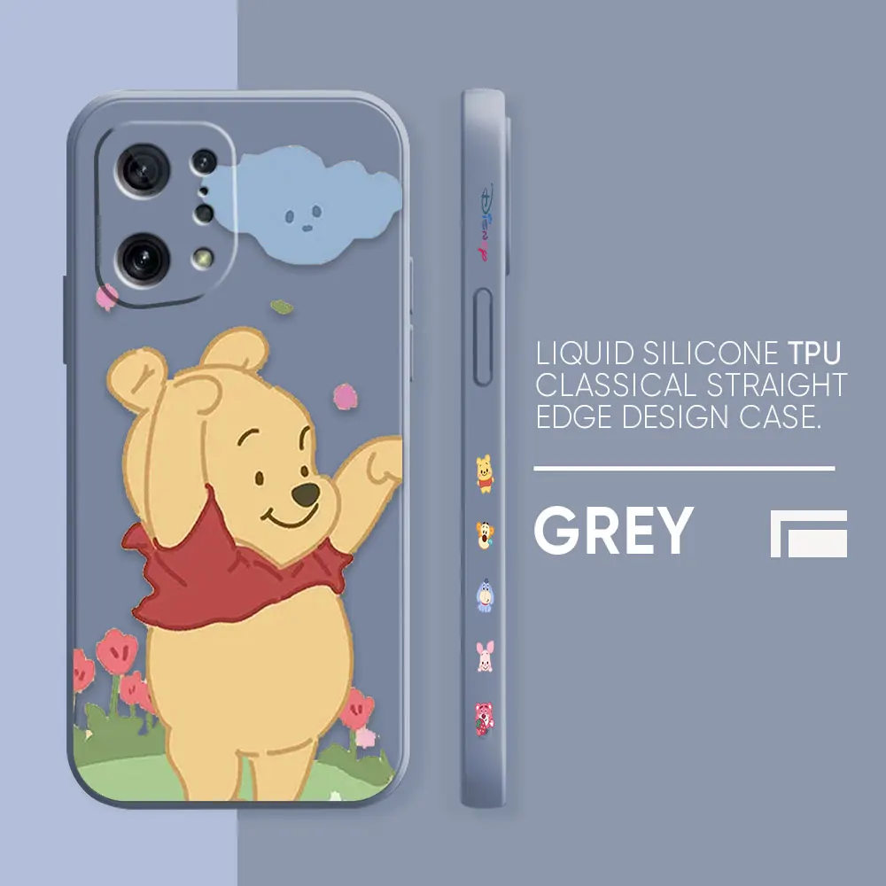 thumbnail image 1 of Case For OPPO FIND X6 X3 REALME X7 X50 RENO 2 4Z 4 6 Lite 5Z 5F 4G 5G PRO Liquid Silicone Case Piglet Winnie the Pooh Bear, 1 of 5