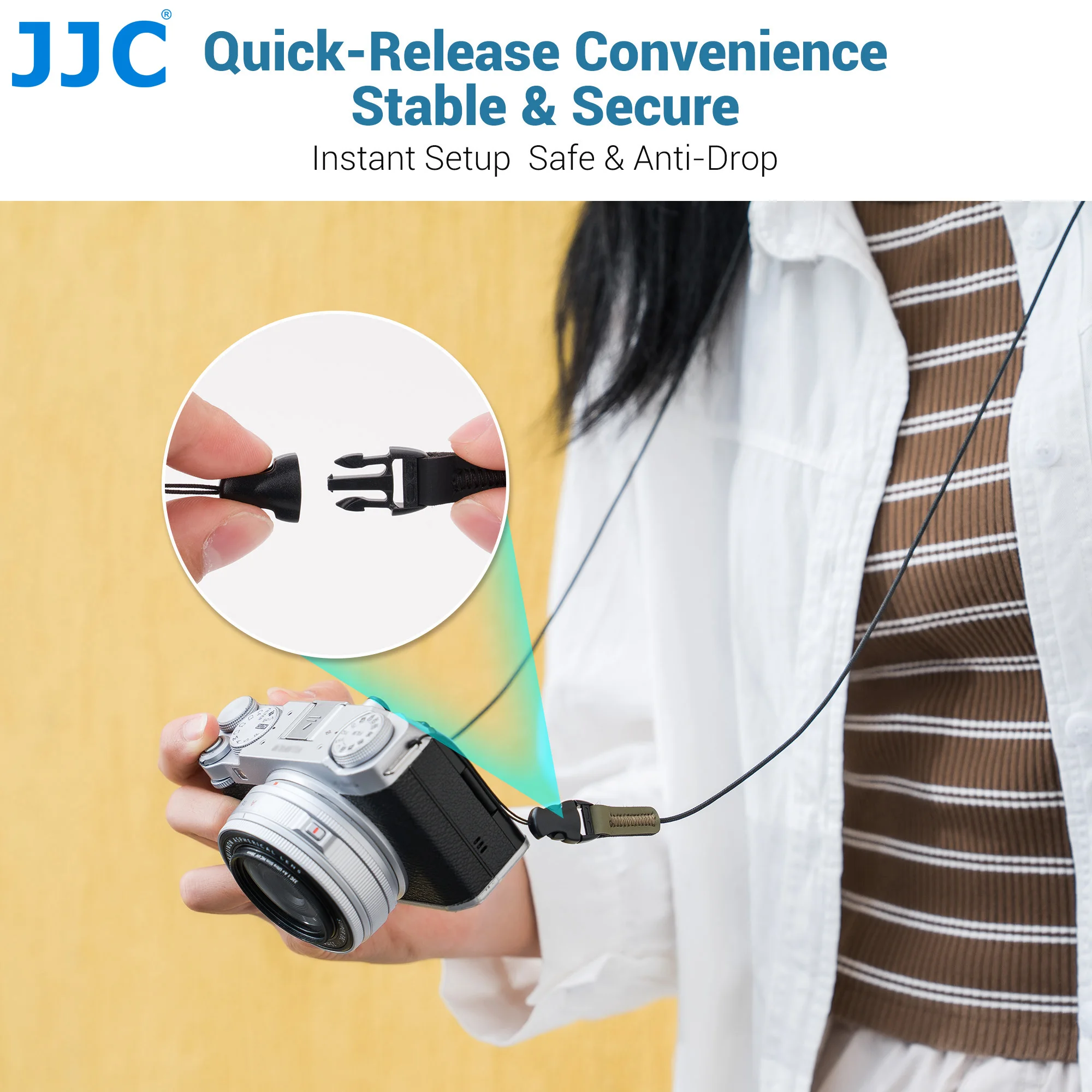 JJC 경량 카메라 넥 스트랩 (리코 GR IV HDF GRIV GR4 GR IV 모노크롬 GR III HDF GR IIIx HDF GR3x HDF RX100 VII V 용)
