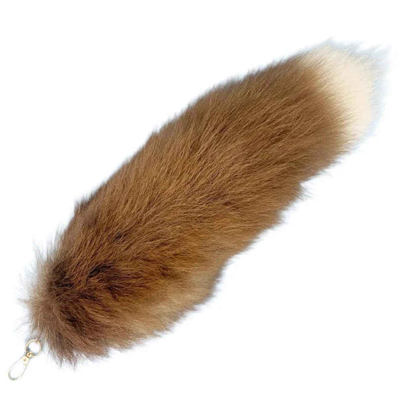 

Plush Long Tail Keychain Animal Tail Keychain 40cm Foxes Tail Keyring Pendant