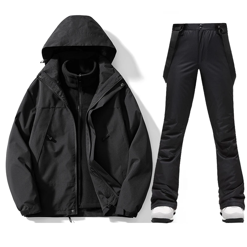 Ski Suit for Women Thicken Warm Windproof Waterproof Jacket and Pants Winter Snowboard Snow Coat Outdoor Skiing Camping Trousers