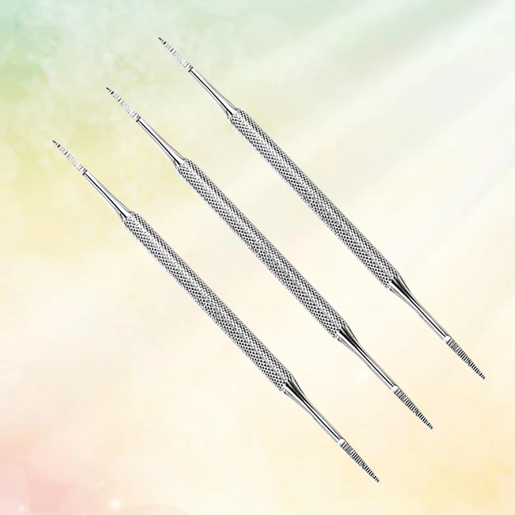 

Uonlytech Double Ended Pedicure Blacks File Satin Edge Ingrown Toe Nail Lifter Onychomycosis Paronychia Nail Cleaning Instrument