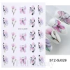 3D Golden Fall Nail Stickers Black Gold Leaf Cotton Flowers Transfer Decals Nail Adhesive Sliders Manicure New Design Decoration 6