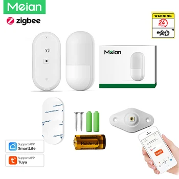 Meian Tuya Zigbee Human PIR Motion Sensor Infrared Detector Smart Home Alarm Security Smart Life Works with Zigbee Gateway 1