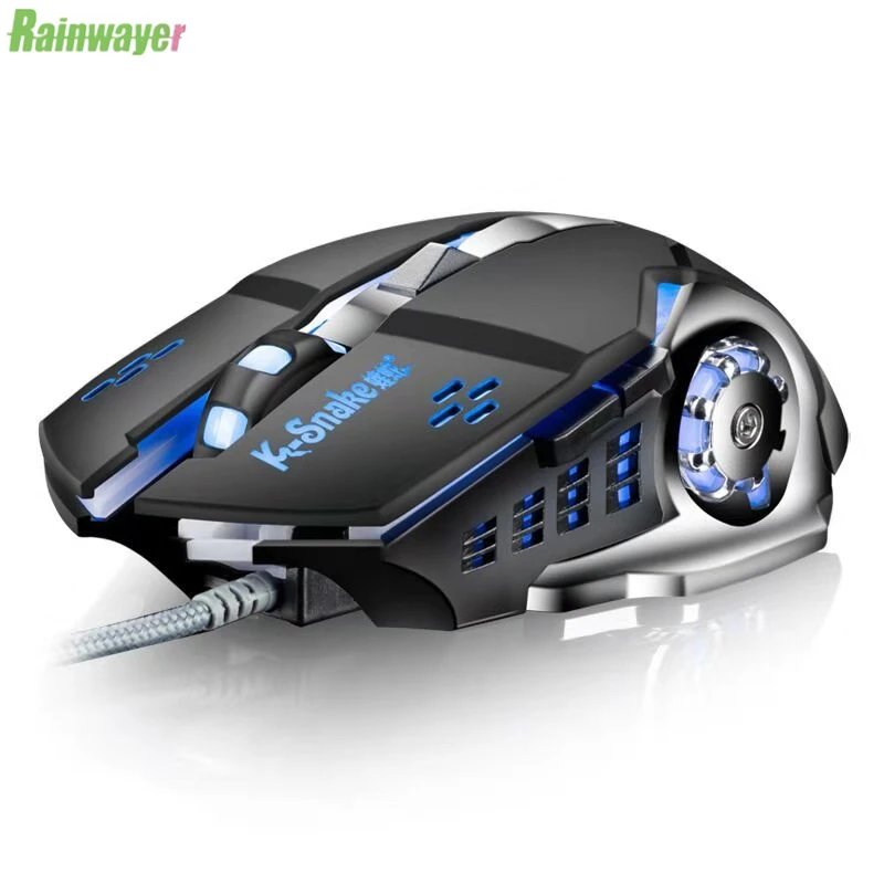 For Viper Competition Q5 Games Mouse USB Wired 1200/1600/2400/3200 DPI 6 Buttons Online Games Competitive Mouse 4 Color Dimming wireless mouse for mac