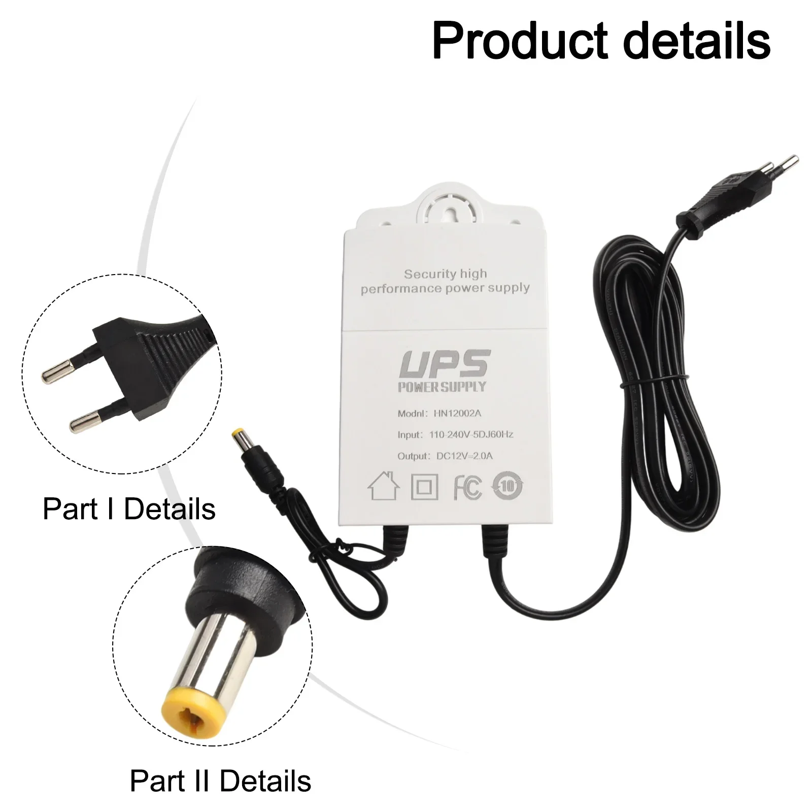 Uninterruptible Power Supply Portable Ups Mini Ups 12V Monitoring UPS Battery Monitoring Outdoor Voltage Stabilizer EU Standard Adapter