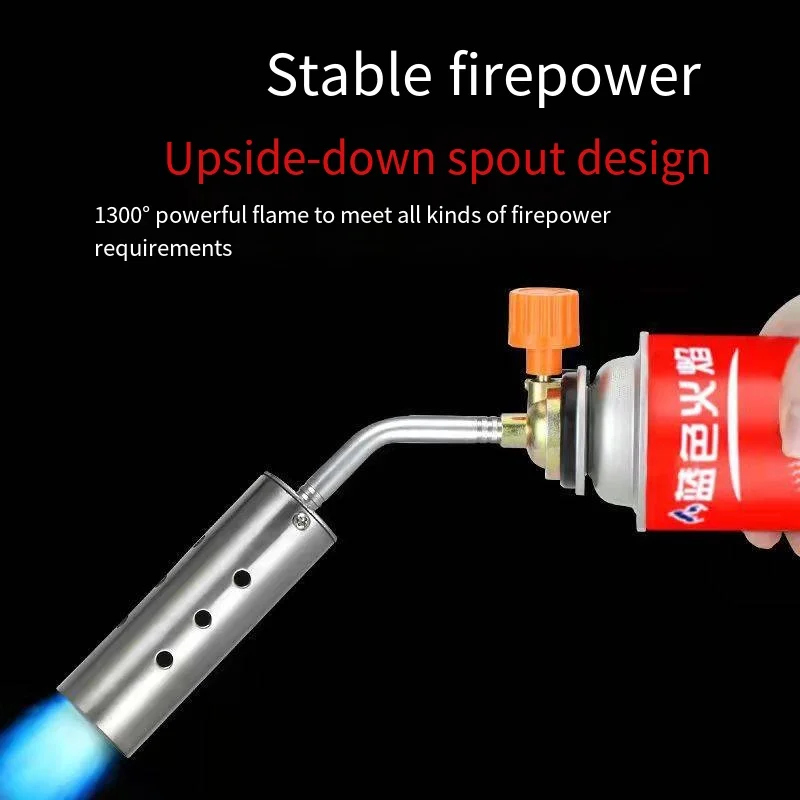 Butane torch outdoor camping BBQ flame gun welding brazing gas torch lighter adjustable flame