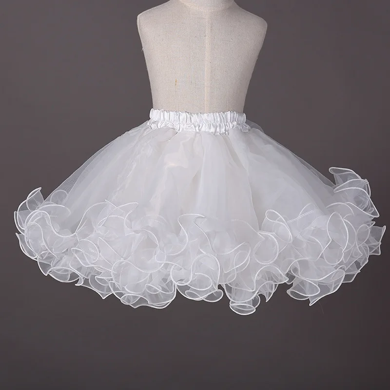 

Children's Dress Pannier Princess Lolita Boneless Petticoat Wedding Dress Underdress White Lace Mesh Underskirt For Kids